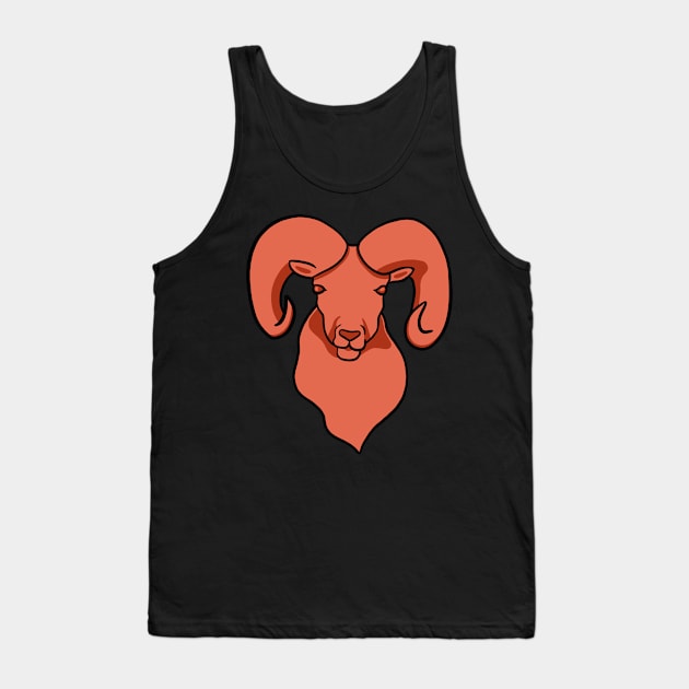 Red Goat - Aries Zodiac Sign Tank Top by isstgeschichte